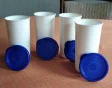 Tupperware Joghurt Becher je 170 ml - 4 Stück mit blauem Deckel