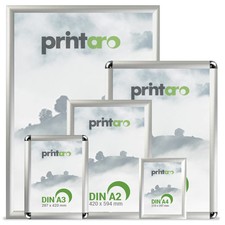 ALU KLAPPRAHMEN 25mm PROFIL DIN A4 A3 A2 A1 A0 B2 B1 Wechselrahmen Plakatrahmen