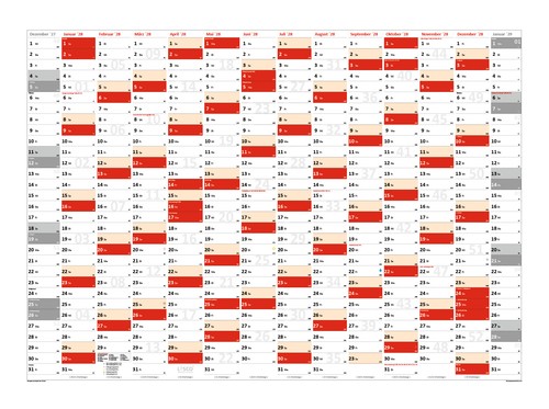 Xxl wandkalender gerollt - xxl,