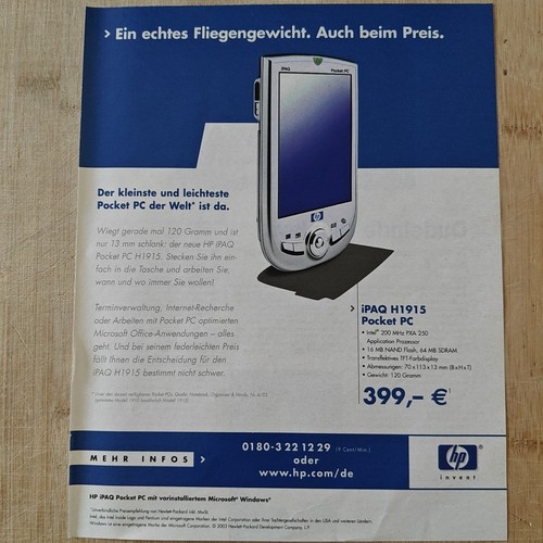 Ipaq h1915 pocket 2003 - pocket,