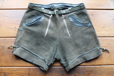 Schöne solide klassische kurze vintage Pfadi Lederhose ~H54 Doppelreißverschluß