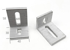 10 Stück PV Solar 90° Winkel für Montageschiene 58 x 38 mm für M8