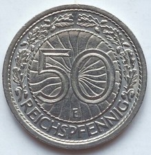 Weimar, 50 Pfennig 1930 E, J