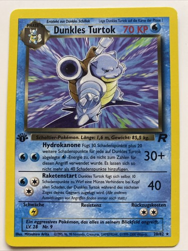 Pokémon karten dunkles turtok - karten,