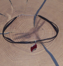 Bijou Brigitte, Halskette, Leder Schwarz mit Stein