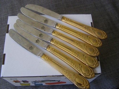 Messer griff vergoldet - messer,