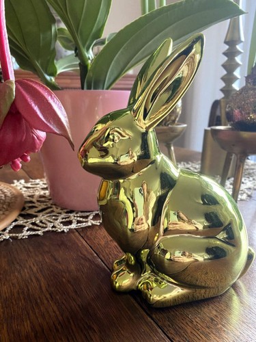 Osterhase glänzend grün - osterhase, gold