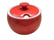 Dibbern Solid Color Zuckerdose (300 ml Volumen) mit Deckel Koralle TOP Zustand