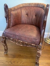 English Mahogany Barrel Back