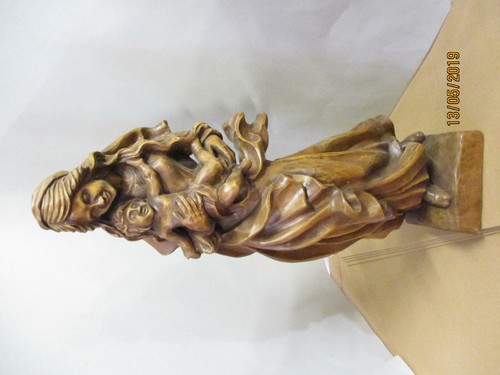 Holzfigur frau mit - holzfigur,