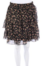 zebra Rock Minirock Layer Look Blumen Print S schwarz