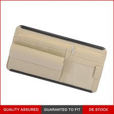 Beige Auto Sonnenblende Organizer Sonnenbrille Fall Lagerung Tasche für SUV RV