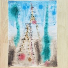 1962 Thilo Maatsch La Höhe Wasserfarbe Malerei Handsigniert Deutsche Bauhaus Art