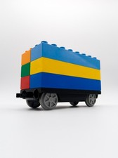 LEGO® DUPLO® 1x Güterwagen + 6x Bausteine 2x8 - 16er bunt gemischt Waggon Train