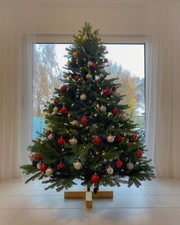 Weihnachtsbaum 180cm Nordmanntanne Tannenbaum Künstlich inkl. Holzständer PE PVC