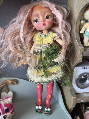 Ooak elf resin puppe - elf, auf