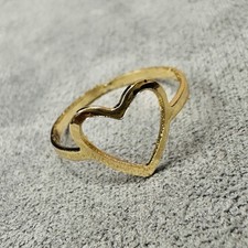 Ring vergoldet Herz offen Größe 55 Damen Schmuck Geschenk
