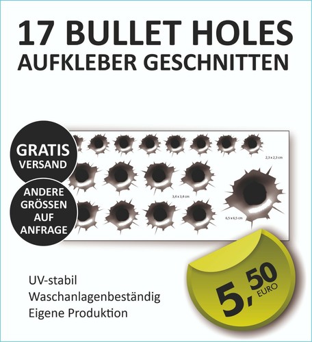 Aufkleber set bullet - aufkleber,