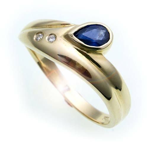 Ladies ring sapphire - ladies',