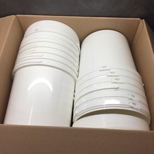 12 Stück 10 L Liter Eimer leer Leereimer weiß leere Kunststoffeimer mit Deckel