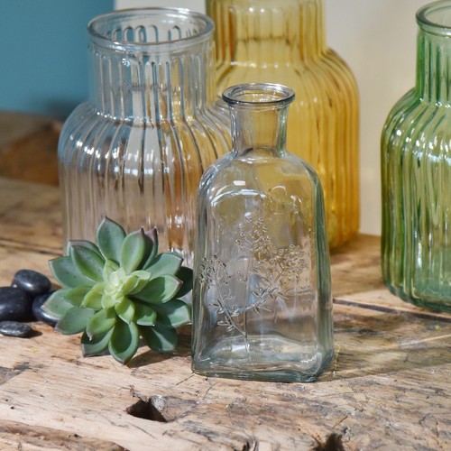 Glasvase flaschenvase klar mit - flaschenvase,