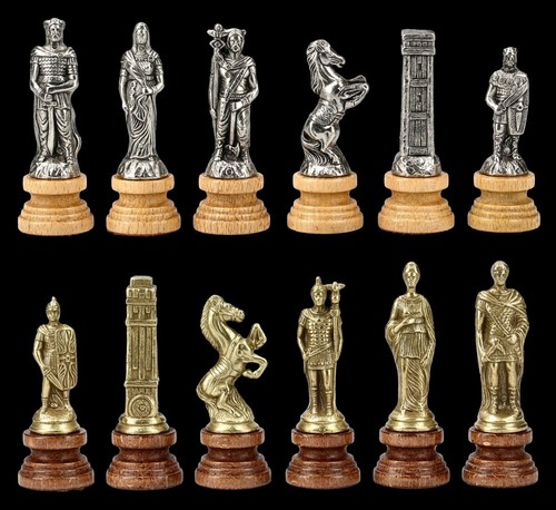 Metall schachfiguren set - schachfiguren,