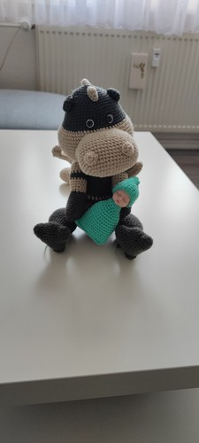 Amigurumi drache mit puppe - amigurumi ,