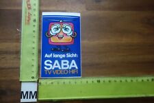 Alter Aufkleber Musik HiFi Audio TV Auto-Radio SABA