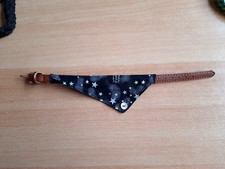 Hundehalsband, Leder, Braun mit Dreieckstuch, Gr. XS, 33cm,  Nr. 26