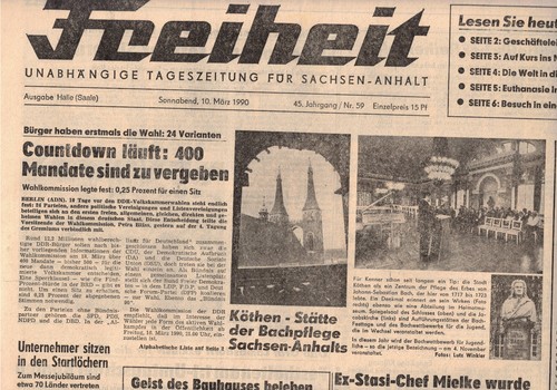 Ddr zeitung freiheit halle - ddr,