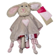 Jipy Baby Schmusetuch extraweich rosa Schnuffeltuch Schmusetuch mit Rassel