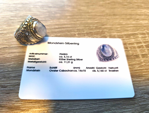Mondstein herren ring 925 - ring,