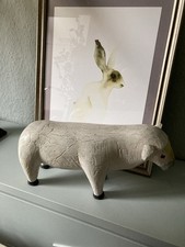 Antikes Grosses Holz Schaf Antik Figur