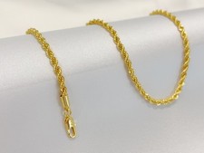 4mm Solid 18K Gelbgold 20''