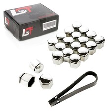 20x Felgen Radschraube Abdeckkappe Sechskant Kappen 19 mm chromfarben für JAGUAR