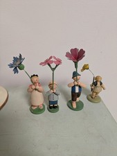4 Erzgebirge Blumenkinder 3 x