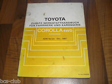 TOYOTA COROLLA 4WD ALLRAD FAHRWERK und KAROSSERIE Update 1988 WERKSTATT HANDBUCH