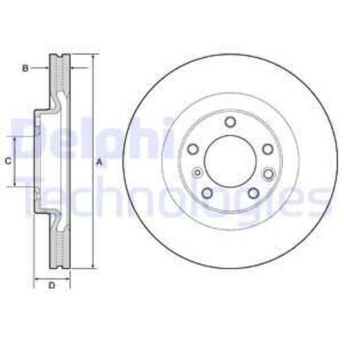 Delphi bremsscheibe vorne - bremsscheibe,