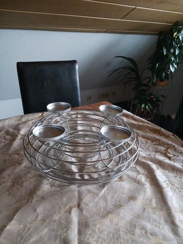 Adventkranz aus edelstahl - adventkranz,
