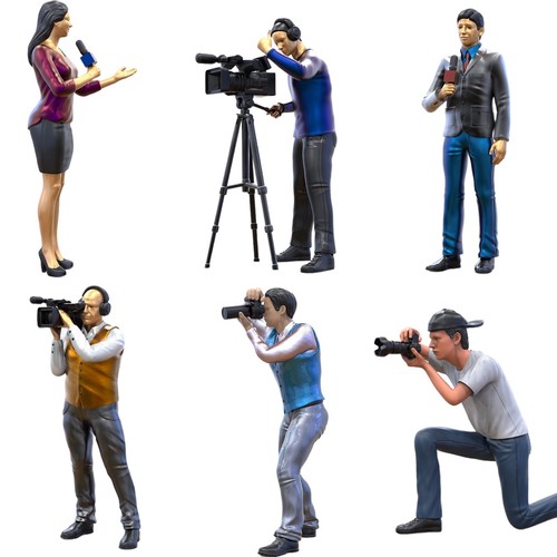 Reporter fotograf figuren set - reporter/,