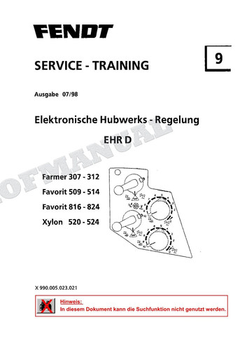 Fendt 307 308 309 310 - 307,