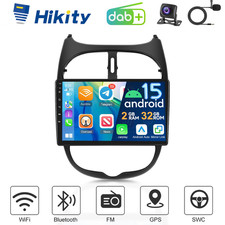 DAB+ Android15 Autoradio Für PEUGEOT CC 206 2001-2008 Citroen C2 2002-2010