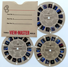 3x VIEW-MASTER 3D REEL ⭐ HOLLYWOOD ⭐ California, USA, Stereo Bildscheiben, Fotos