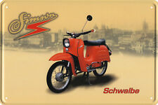 Werkstatt Blechschild Moped Motorrad 20x30cm Fahrzeuge DDR Simson Star Schwalbe
