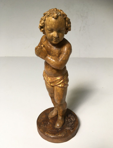 Antike gips figur kind engel - antike,