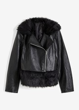 Lederimitat-Jacke mit