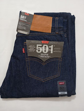 LEVIS 501 ORIGINAL HERRENJEANS NORMAL GERADES BEIN FIT DUNKELBLAU ALLE GRÖßEN