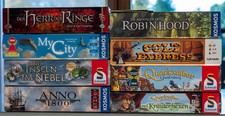 Spielekonvolut Anno 1800, Robin Hood, Herr der Ringe Kartenspiel,  etc.