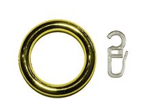 10 Vorhangringe Kunststoff messing glanz bedampft  für Stangen von 12 bis 22 mm