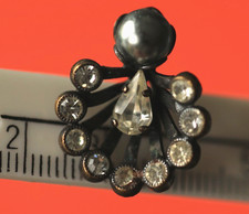 Antik Ohrschmuck Clip schön rar echt alt x TOP Schmuck Stein Facette Perle edel
